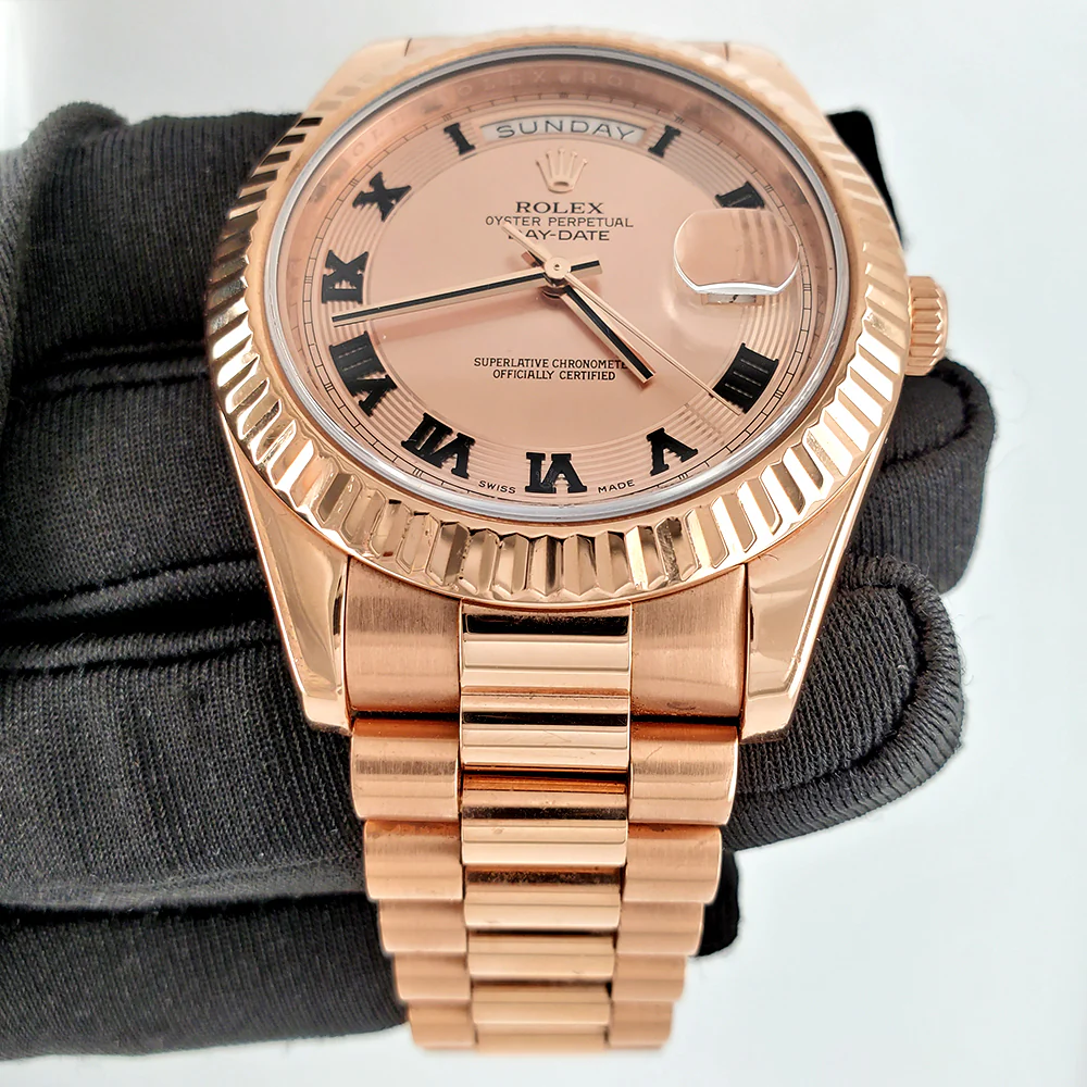 Rolex President Day-Date II 41MM Rose Gold Watch 218235 Box Papers - Image 8