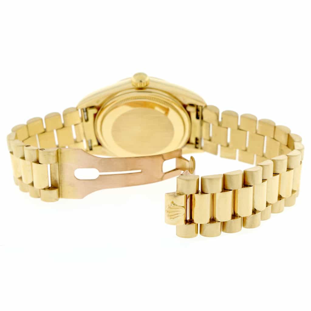 Rolex President Day-Date Original Champagne Diamond Dial 18K Yellow Gold Automatic Mens Watch 18038 - Image 8