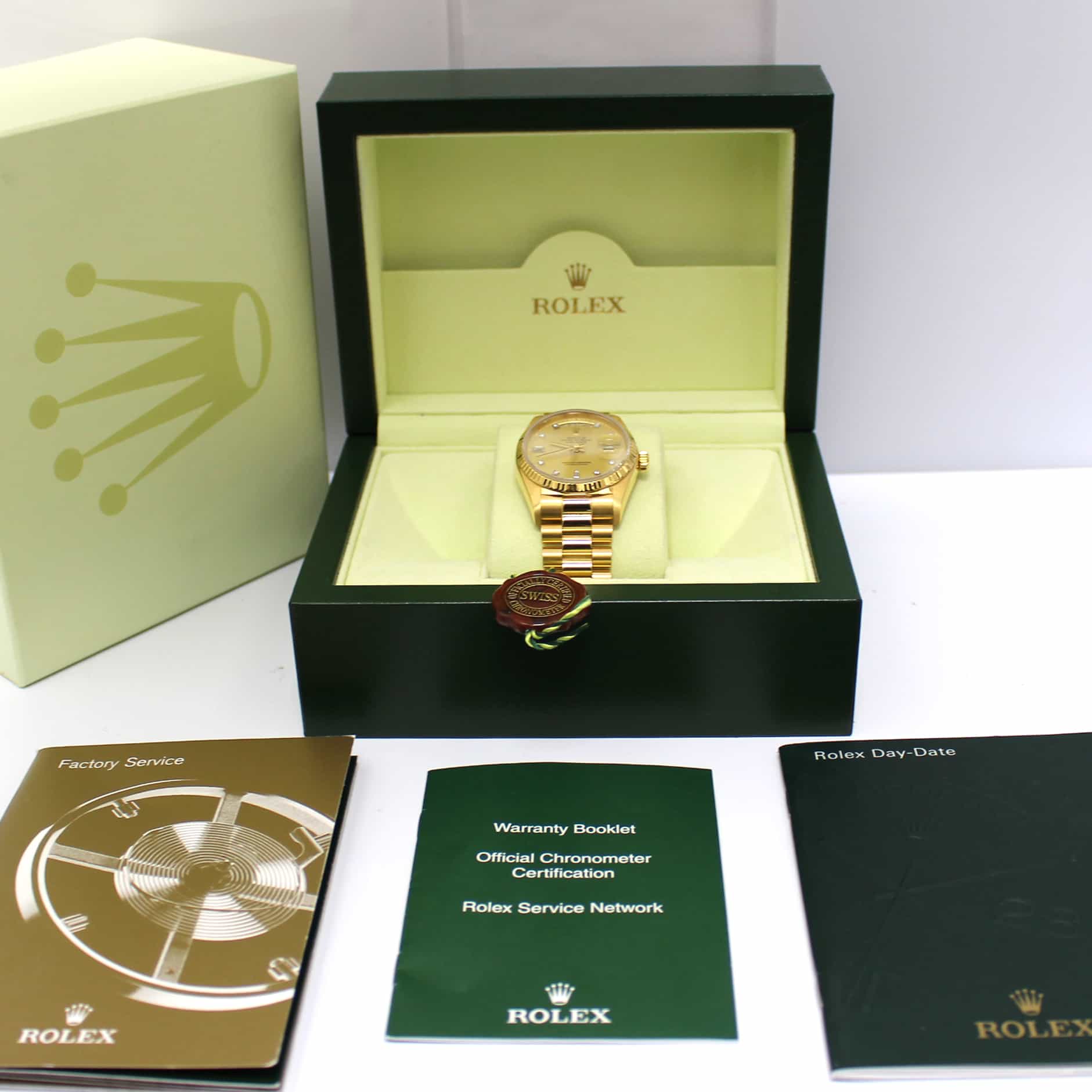 Rolex President Day-Date Original Diamond Baguette Dial 18K Yellow Gold 36MM Automatic Mens Watch - Image 3