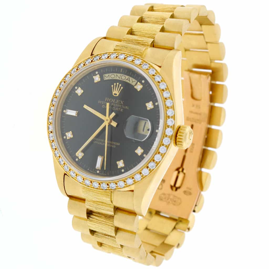 Rolex President Day-Date Original Diamond Dial Automatic Mens Watch 18078 with Diamond Bezel - Image 5