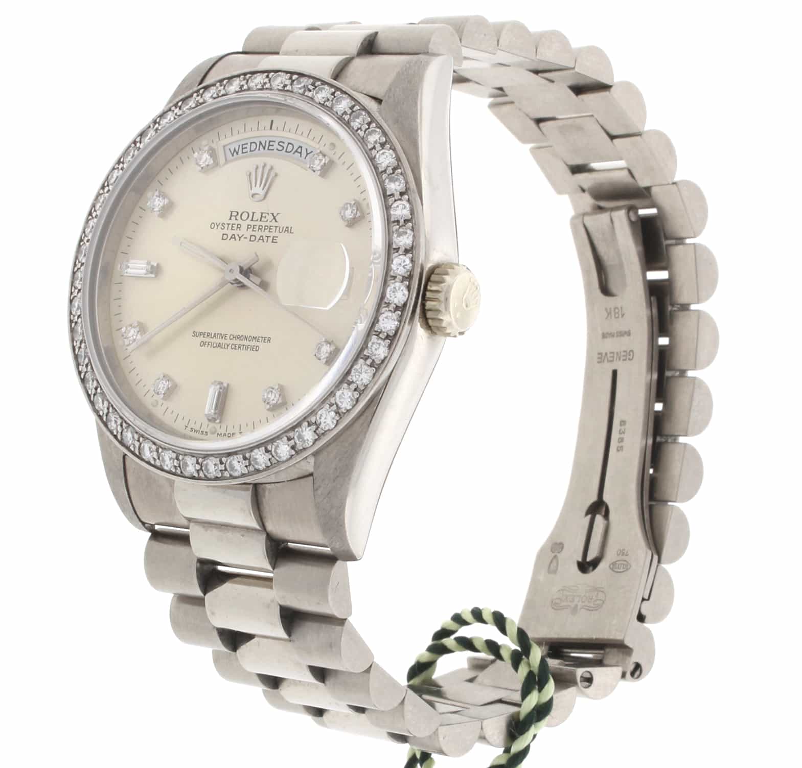 Rolex President Day-Date Original Diamond Dial White Gold 36MM Watch 18239 - Image 8