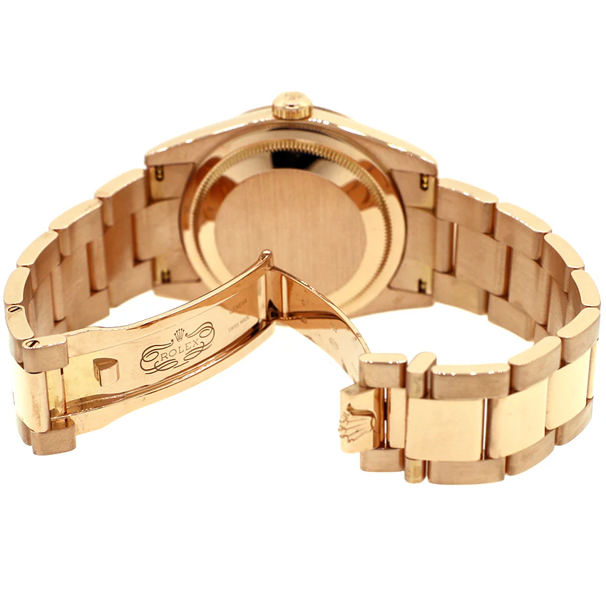Rolex President Day-Date Rose Gold Tahitian MOP Roman Dial 36MM Oyster Watch 118205 - Image 4