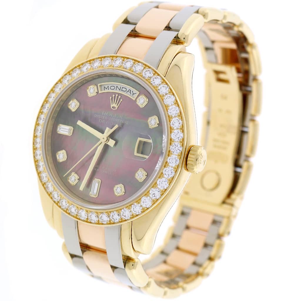 Rolex President Day-Date Special Edition Tridor Masterpiece 39MM Factory Tahitian MOP Diamond Dial & Bezel Watch 18948 - Image 4