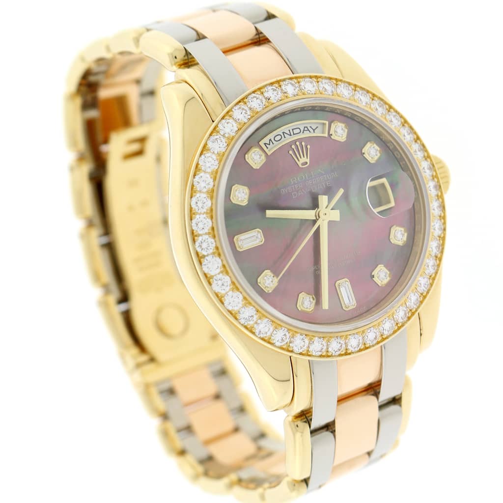 Rolex President Day-Date Special Edition Tridor Masterpiece 39MM Factory Tahitian MOP Diamond Dial & Bezel Watch 18948 - Image 5