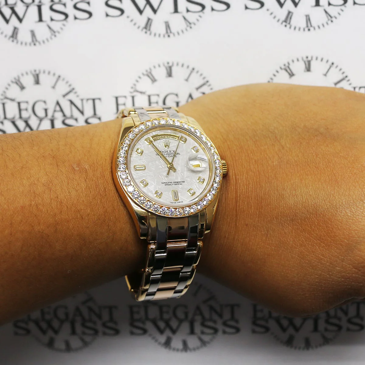 Rolex Day-Date Tridor Masterpiece Factory Meteorite Diamond Dial & Diamond Bezel Watch 18948 - Image 2
