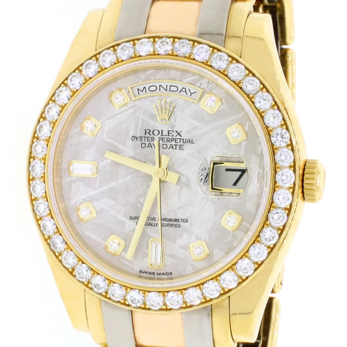 Rolex Day-Date Tridor Masterpiece Factory Meteorite Diamond Dial & Diamond Bezel Watch 18948 - Image 3
