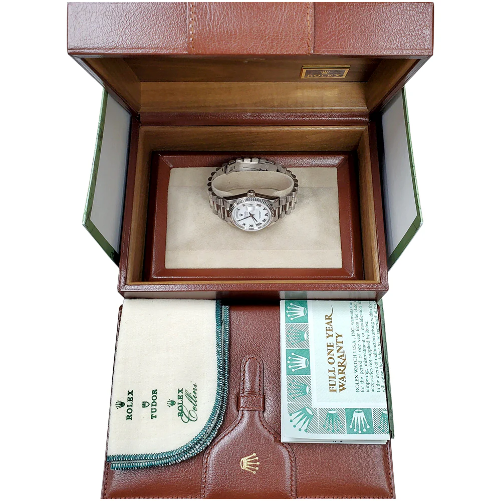 Rolex President Day-Date White Gold Roman Dial 36mm Watch 18239 Box Papers - Image 6