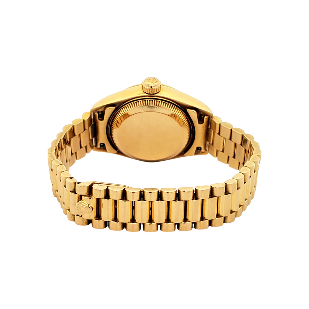 2001 Rolex President Factory Champagne Diamond Dial Yellow Gold 26mm Watch 79178 Papers - Image 5