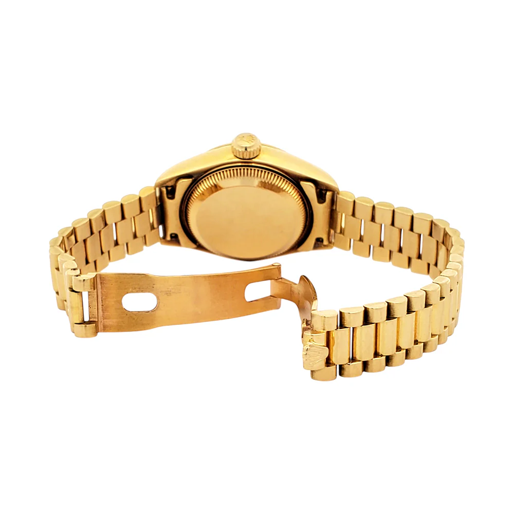 2001 Rolex President Factory Champagne Diamond Dial Yellow Gold 26mm Watch 79178 Papers - Image 6