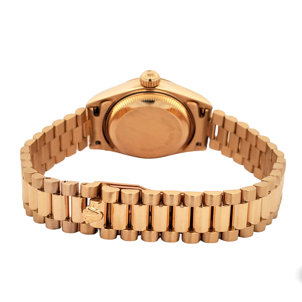 Rolex President Factory Diamond Silver Jubilee Dial Yellow Gold 26mm Ladies Watch 69178 - Image 6