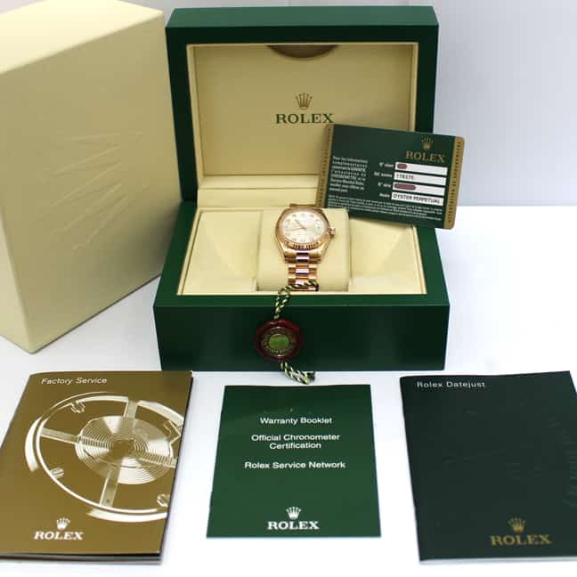 Rolex President Jubilee Diamond Dial 18K Rose Gold Midsize Ladies Watch 178275 - Image 3