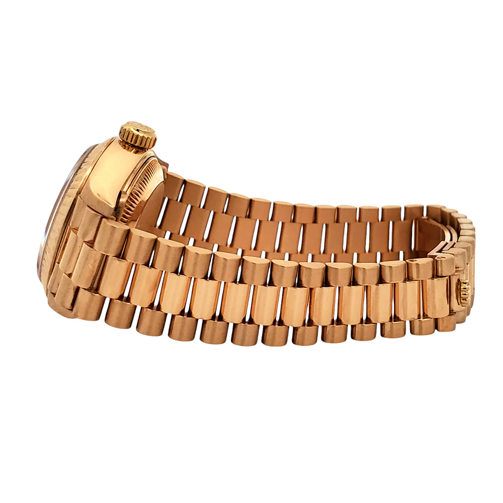 Rolex President Ladies 26mm Champagne Index Yellow Gold Watch 69178 - Image 5