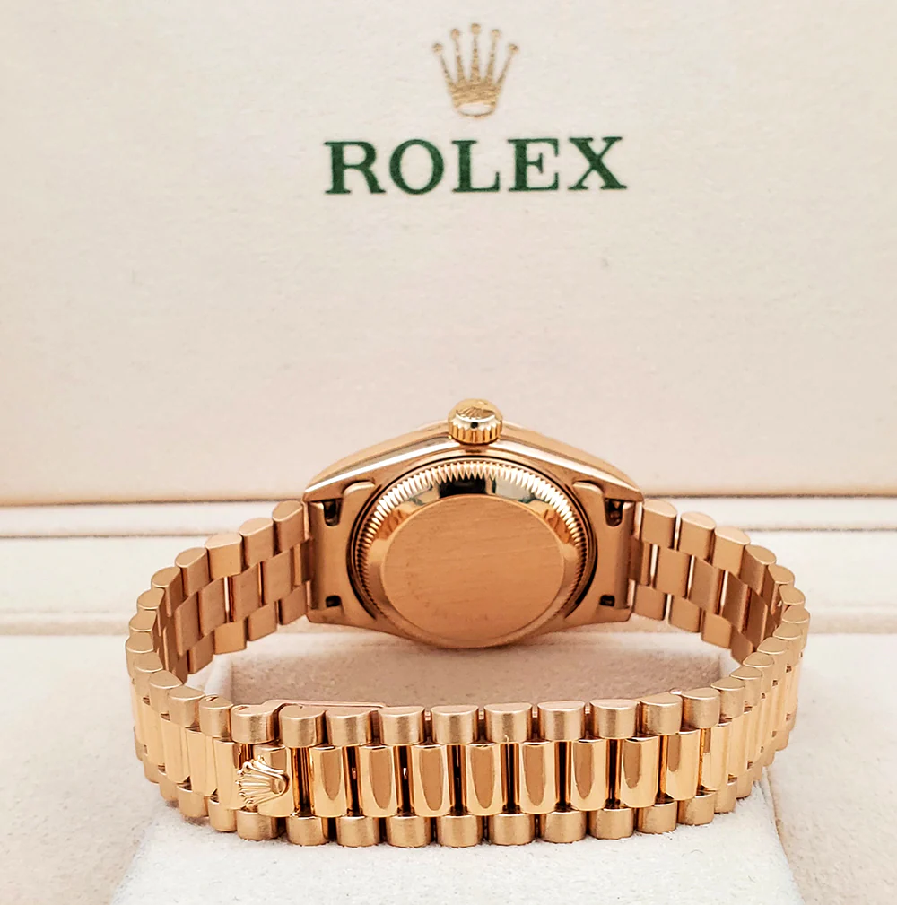 Rolex President Ladies 26mm Champagne Index Yellow Gold Watch 69178 - Image 6