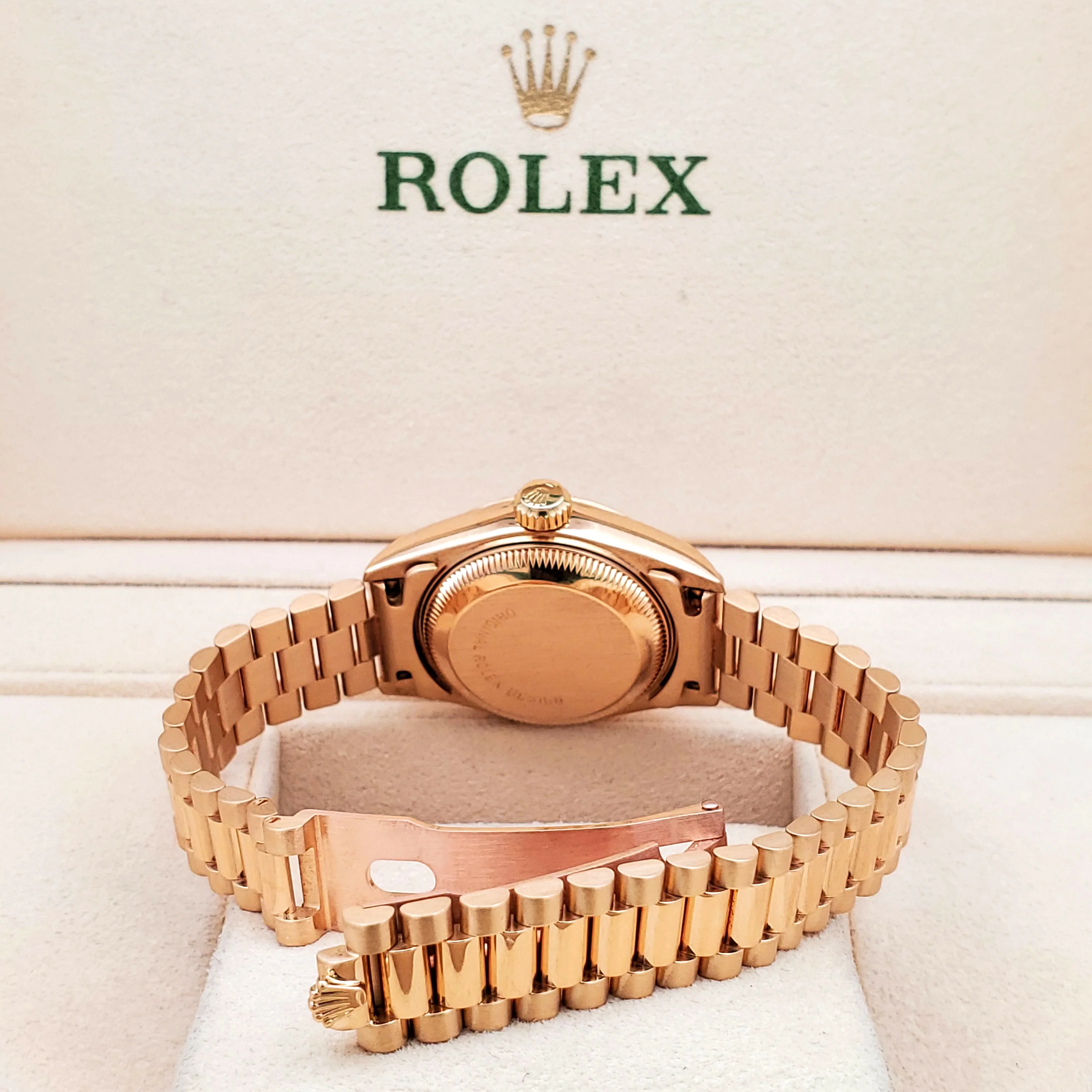Rolex President Ladies 26mm Champagne Index Yellow Gold Watch 69178 - Image 7