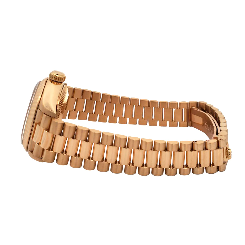 Rolex President Ladies 26mm Champagne Index Yellow Gold Watch 69178 Papers - Image 4