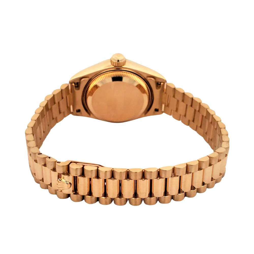 Rolex President Ladies 26mm Champagne Index Yellow Gold Watch 69178 Papers - Image 5