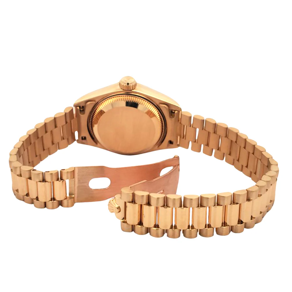Rolex President Ladies 26mm Champagne Index Yellow Gold Watch 69178 Papers - Image 6