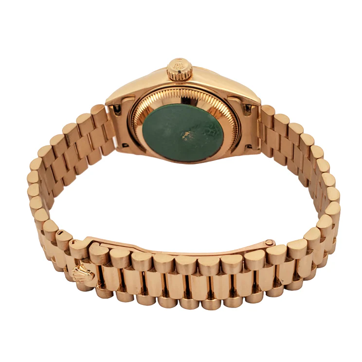 Rolex President Ladies 26mm Champagne Index Yellow Gold Watch 69178 Service Papers - Image 6