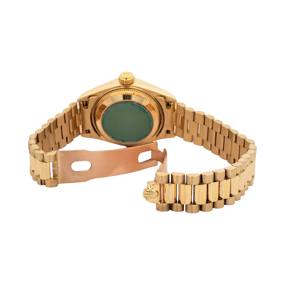 Rolex President Datejust Factory Champagne Diamond Dial Yellow Gold Ladies 26mm Watch 69178 Box/Apr - Image 7