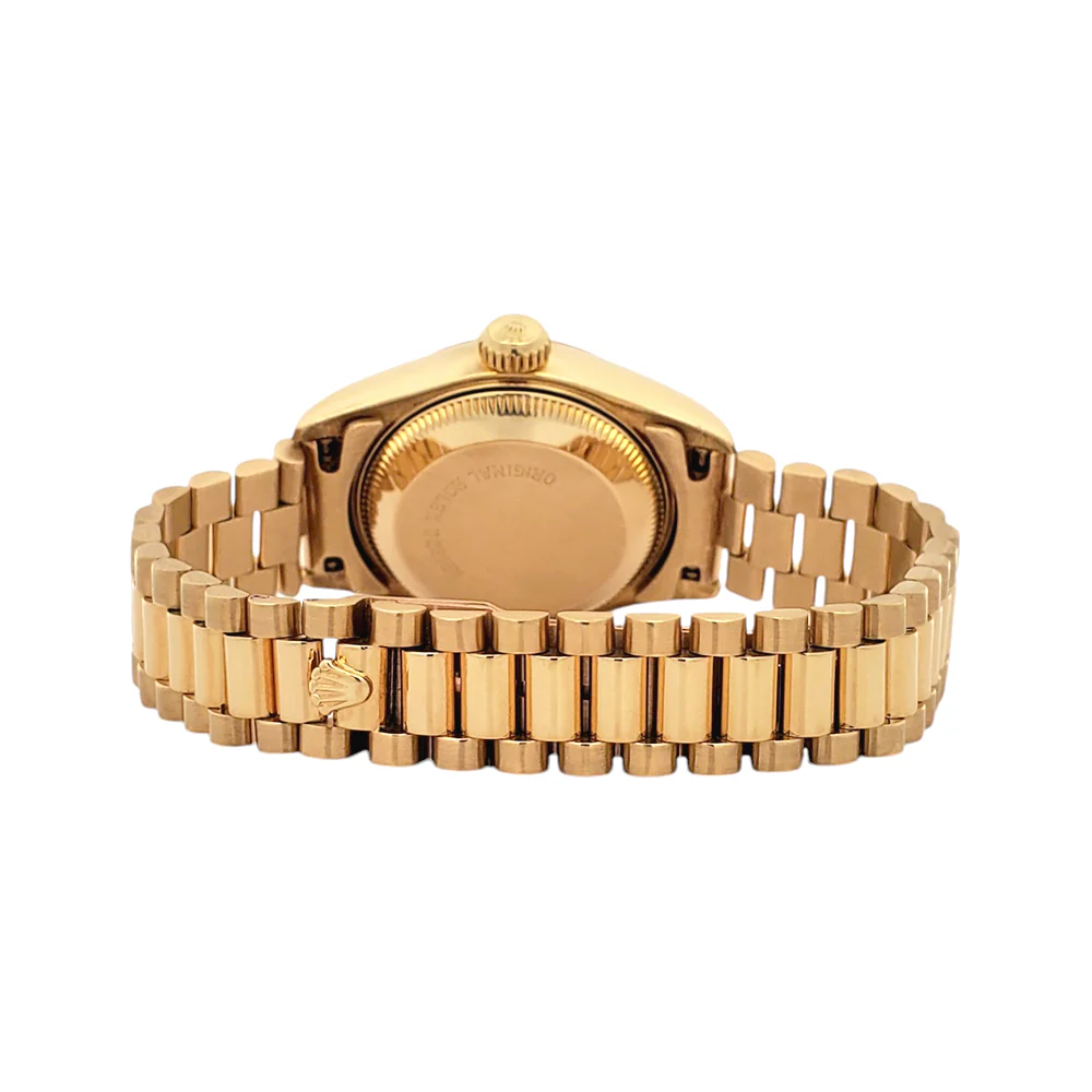 Rolex President Ladies Champagne Index Yellow Gold 26mm Watch 69178 Papers - Image 5