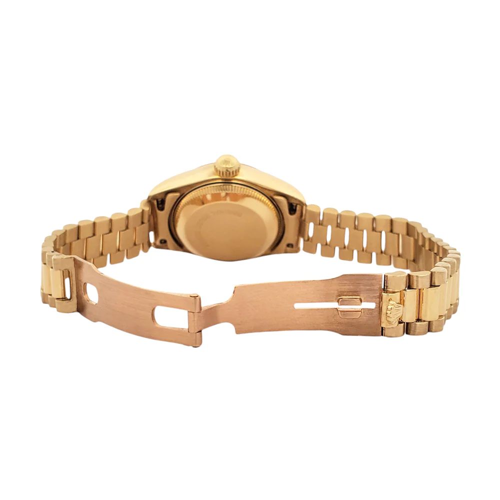 Rolex President Ladies Champagne Index Yellow Gold 26mm Watch 69178 Papers - Image 6