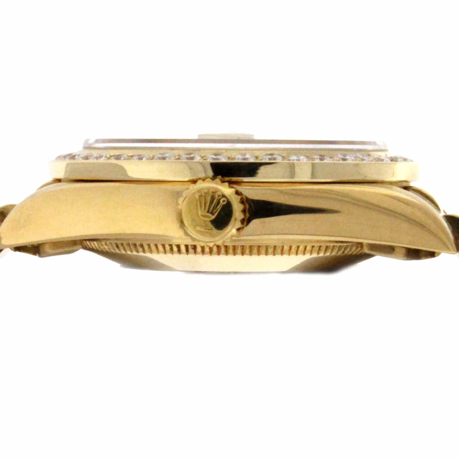 Rolex President Midsize 18K Yellow Gold Diamond Dial 31MM Automatic Diamond Bezel Watch 68278 - Image 5
