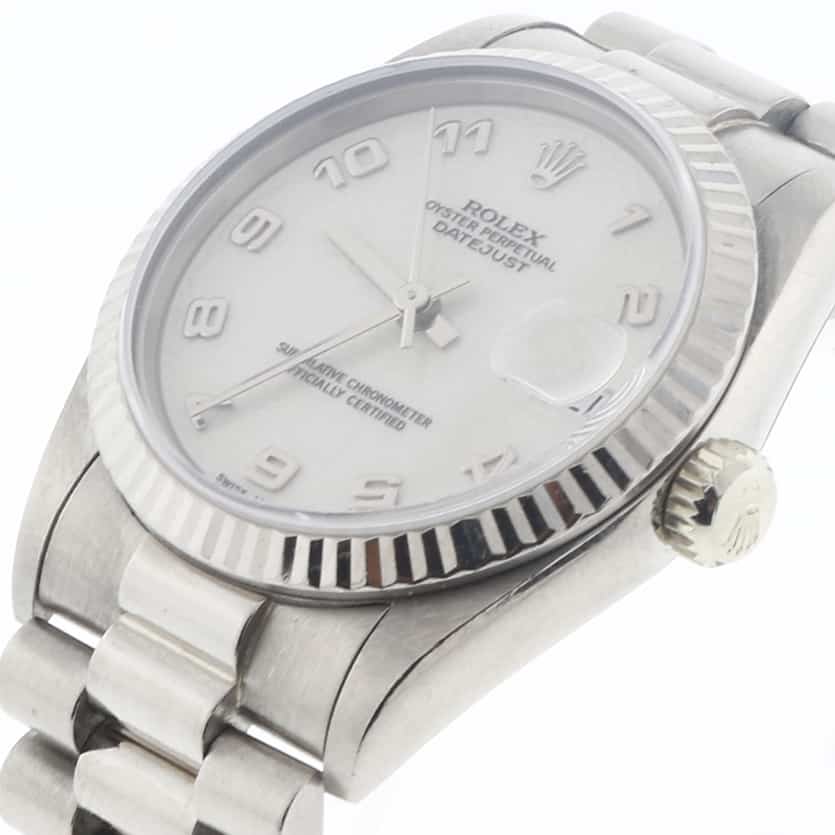 Rolex President Midsize Original Jubilee Dial 18K White Gold 31MM Watch 68279 - Image 6