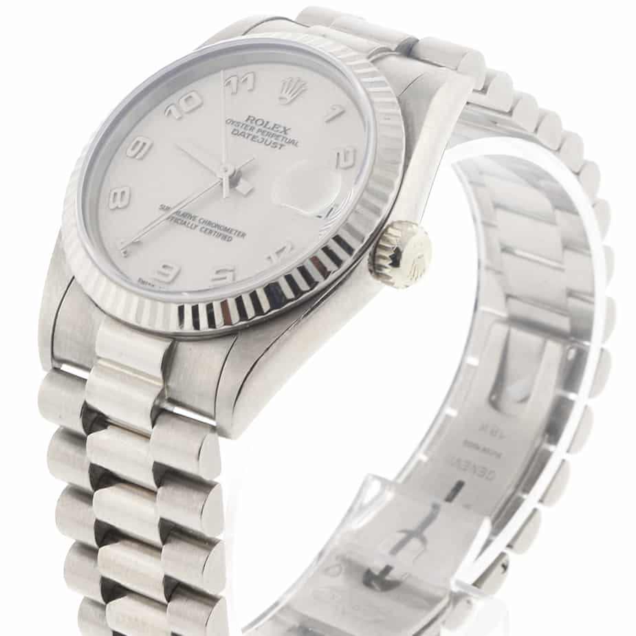 Rolex President Midsize Original Jubilee Dial 18K White Gold 31MM Watch 68279 - Image 9