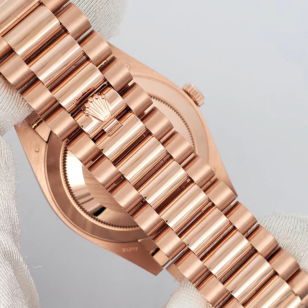 Rolex President Rose Gold Day-Date 40mm Olive Green Bevelled Roman Dial 228235 Watch Box Papers - Image 6