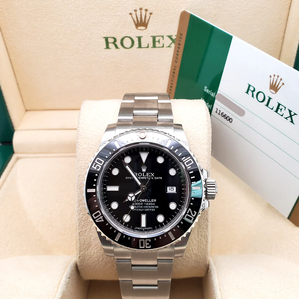 Rolex Sea-Dweller 4000 40mm Ceramic Bezel Steel Watch 116600 Box Papers - Image 4