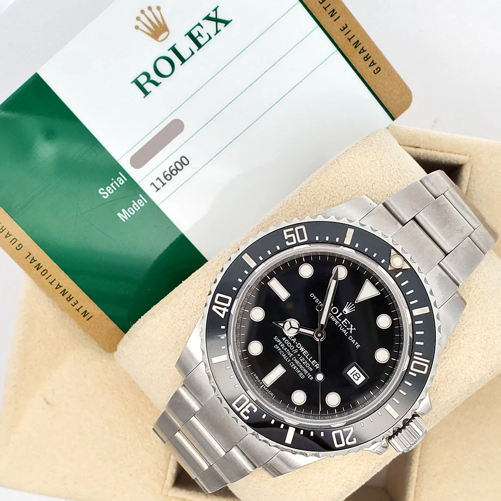 Rolex Sea-Dweller 4000 40mm Ceramic Bezel Steel Watch 116600 Box Papers - Image 5