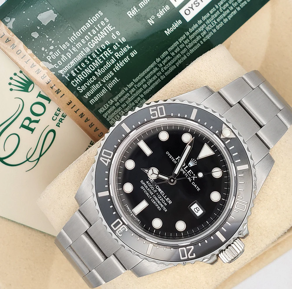 Rolex Sea-Dweller 4000 40mm Ceramic Bezel Steel Watch 116600 Box Papers/Service Papers