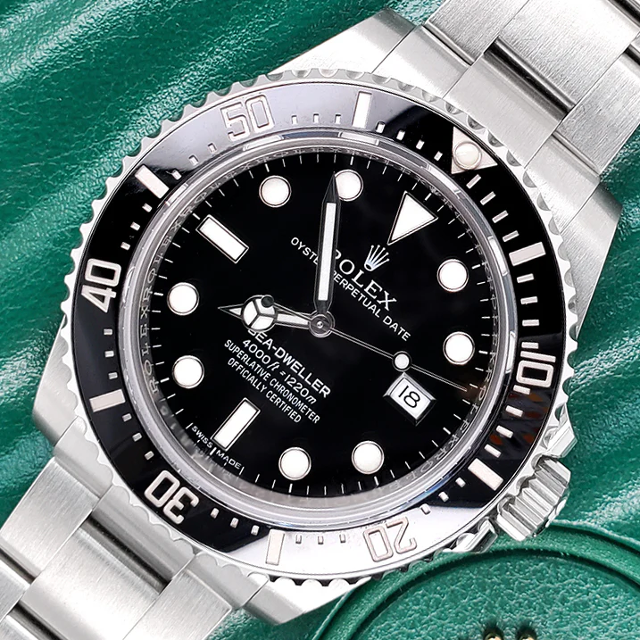 Rolex Sea-Dweller 40mm Black Ceramic Bezel Stainless Steel Watch 116600 Box Papers