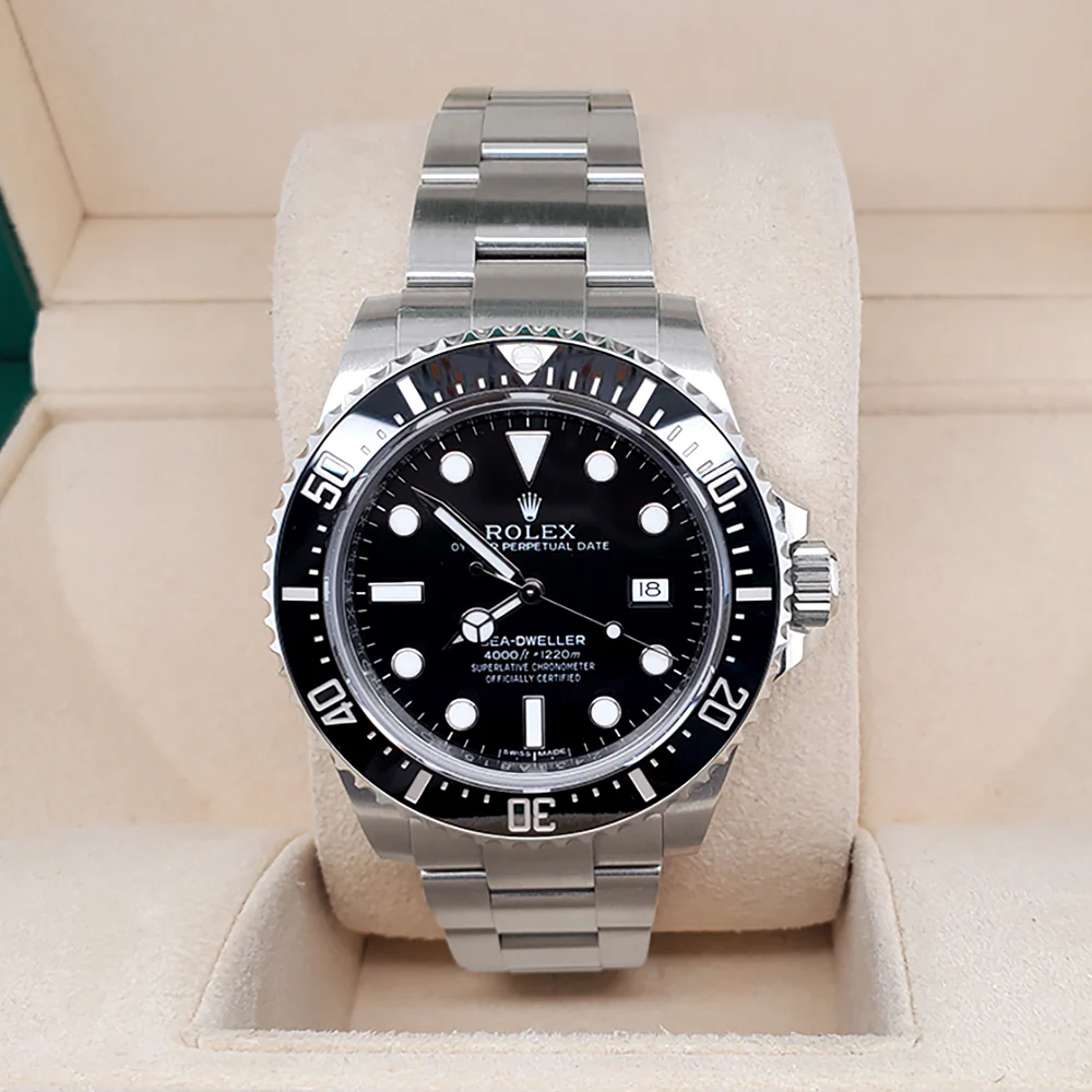 Rolex Sea-Dweller 40mm Black Ceramic Bezel Stainless Steel Watch 116600 Box Papers - Image 3