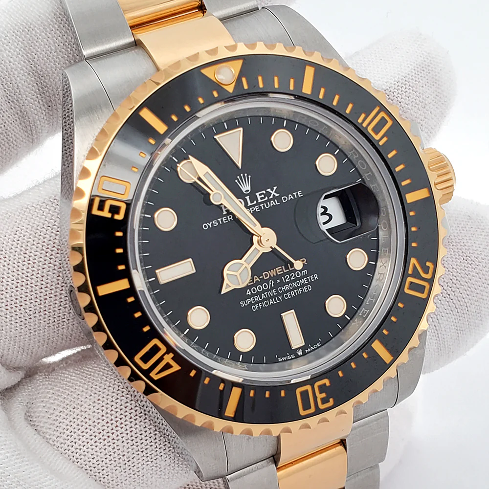 Rolex Sea-Dweller 43mm 126603 Black Ceramic Yellow Gold/Steel Watch 2021 Box Papers - Image 3