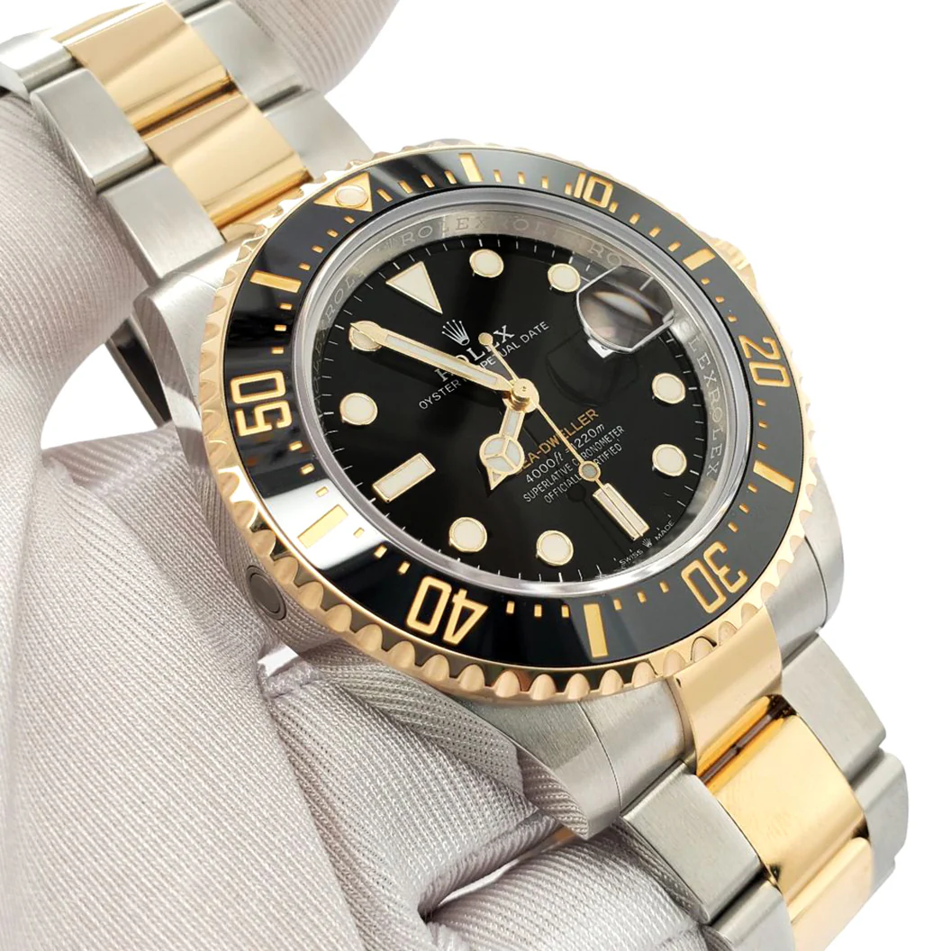 Rolex Sea-Dweller 43mm 126603 Black Dial Yellow Gold Steel Watch 2022 Box Papers - Image 2