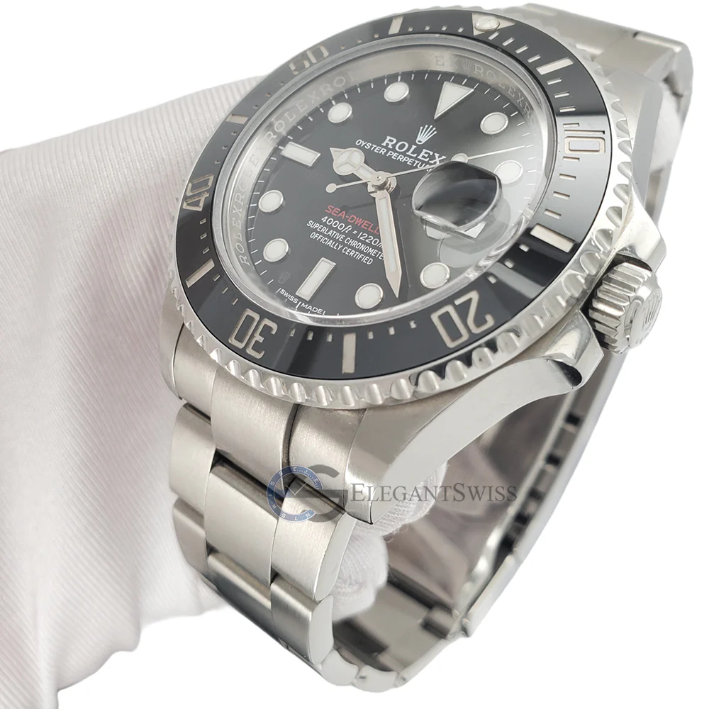 Rolex Sea-Dweller 43mm Red Label Black Ceramic Steel Watch 126600 Box Papers - Image 2