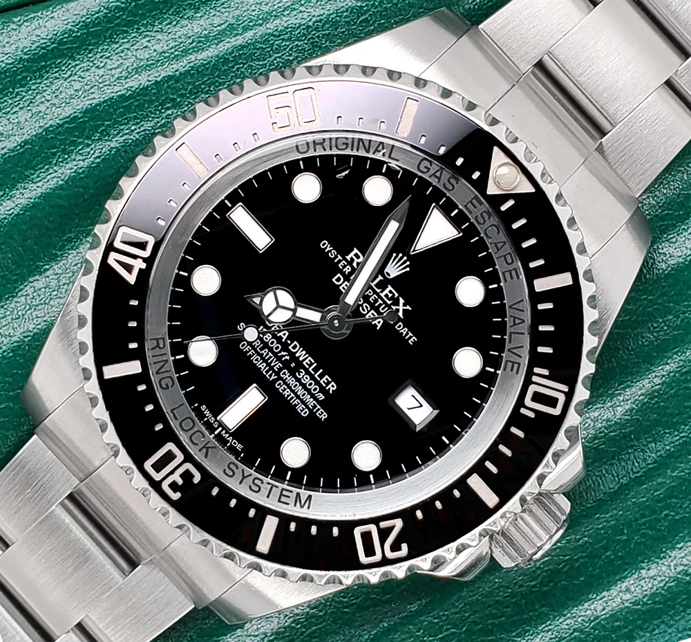 Rolex Sea-Dweller Deepsea 44mm Black Dial Stainless Steel Watch 116660 Box Papers