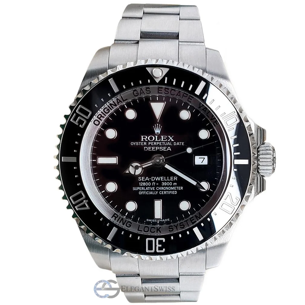 Rolex Sea-Dweller Deepsea 44mm Black Dial Stainless Steel Watch 116660 Box Papers