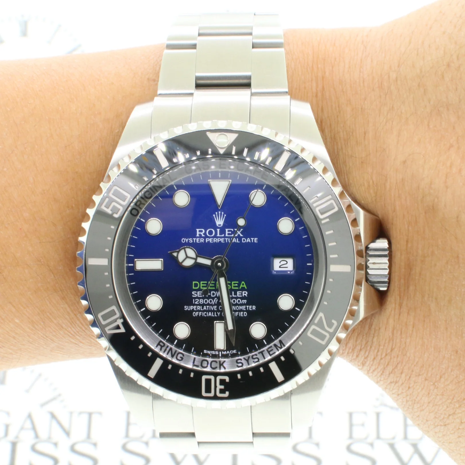Rolex Sea-Dweller DeepSea 44mm D-Blue James Cameron Dial Stainless Steel Oyster Watch 116660 - Image 5