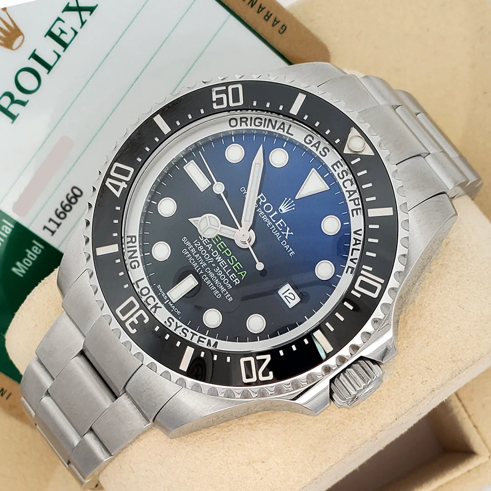 Rolex Sea-Dweller Deepsea 44mm D-Blue James Cameron Steel Oyster Watch 116660 Box Papers