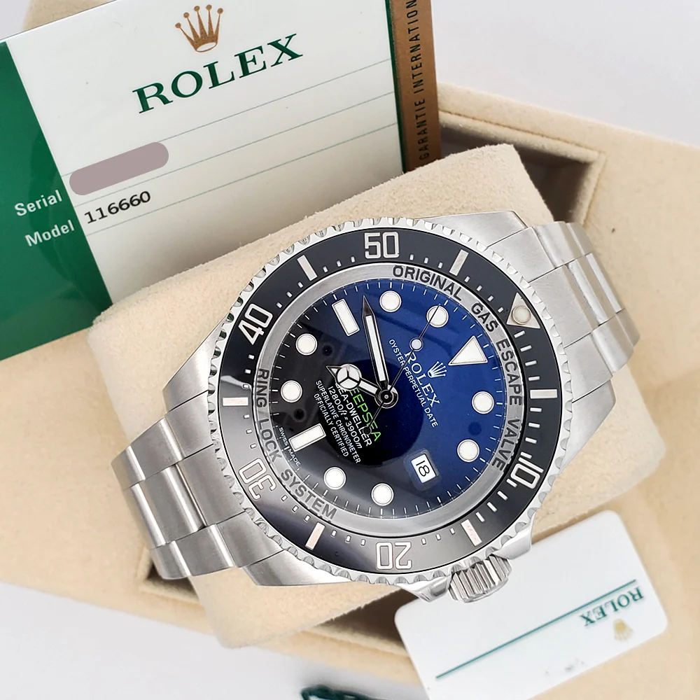 Rolex Sea-Dweller Deepsea D-Blue James Cameron Steel Oyster 44mm Watch 116660 Box/Papers/Tag - Image 5