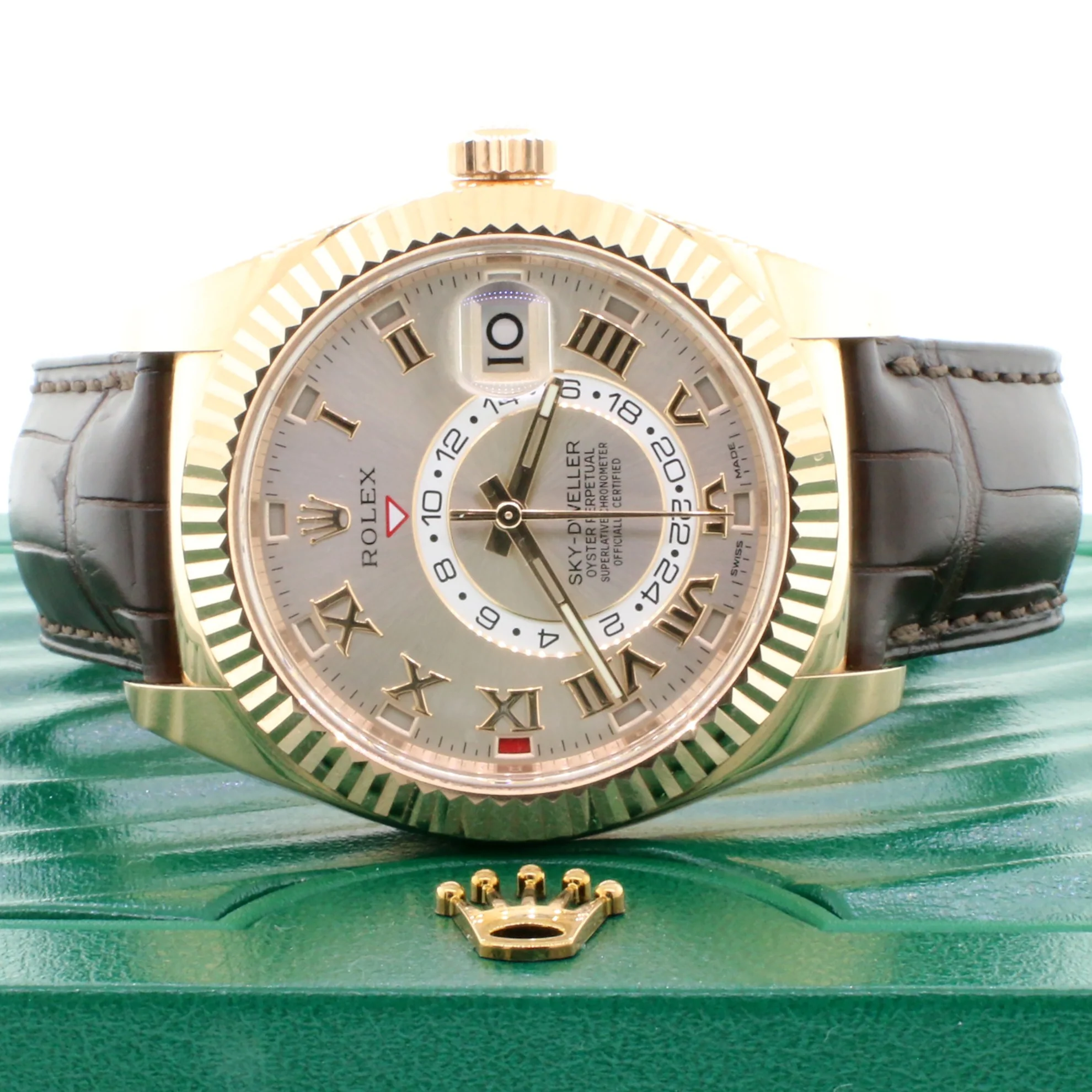 Rolex Sky-Dweller 18K Everose Gold Sundust Dial 42MM Mens Watch 326135 - Image 2