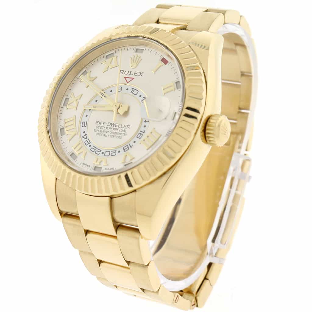Rolex Sky-Dweller 18K Yellow Gold Original Roman Dial 42MM Automatic Mens Watch 326938 - Image 4