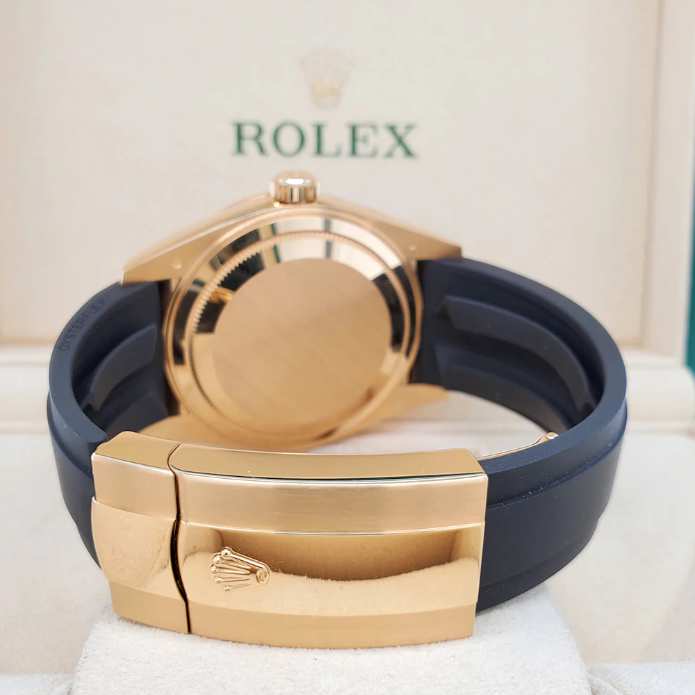 Rolex Sky-Dweller 42mm 326238 Champagne Dial Oysterflex Strap Yellow Gold Watch 2022 Box Papers - Image 5