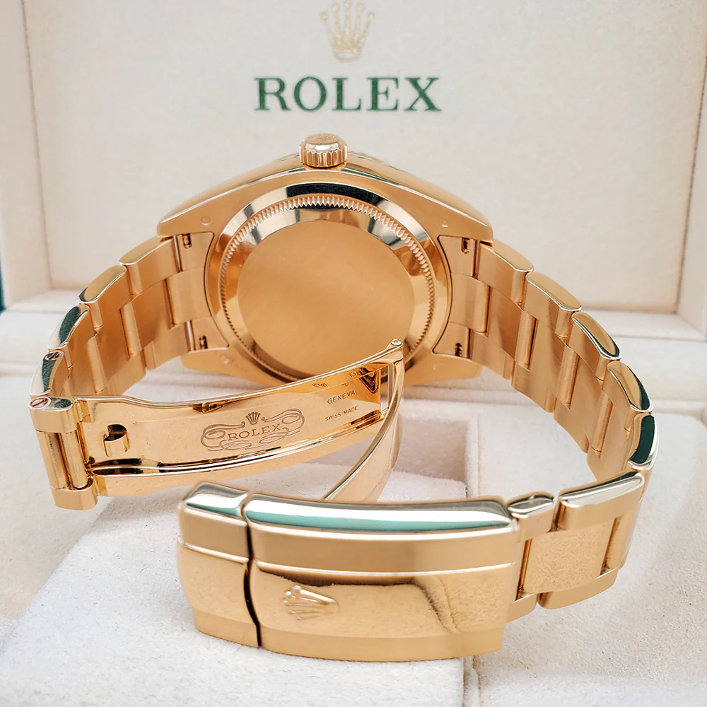 Rolex Sky-Dweller 42mm 326938 Champagne Sunray Arabic Dial Yellow Gold Watch Box Papers - Image 6