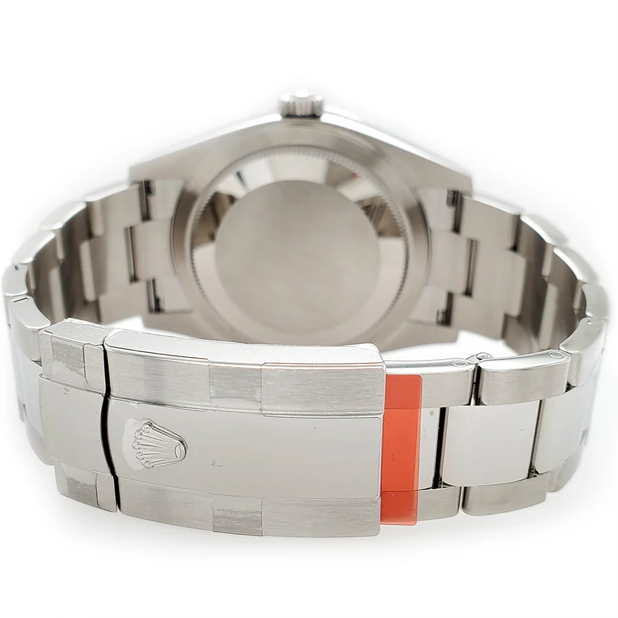 Unworn Rolex Sky-Dweller 42mm White Gold Bezel Blue Dial Stainless Steel Watch 326934 Box Papers - Image 5