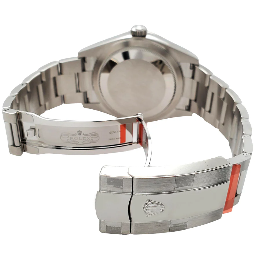 Unworn Rolex Sky-Dweller 42mm White Gold Bezel Blue Dial Stainless Steel Watch 326934 Box Papers - Image 6