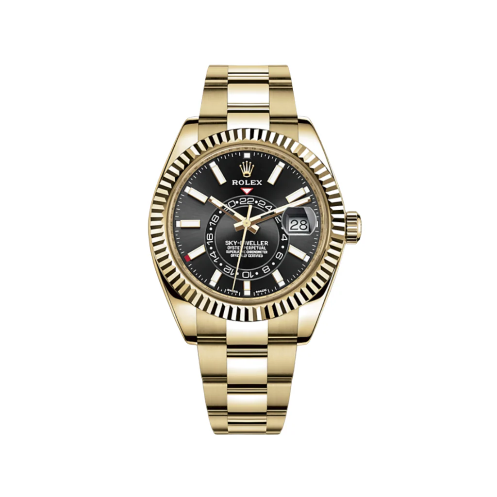 Rolex Sky-Dweller Yellow Gold Black Dial 326938