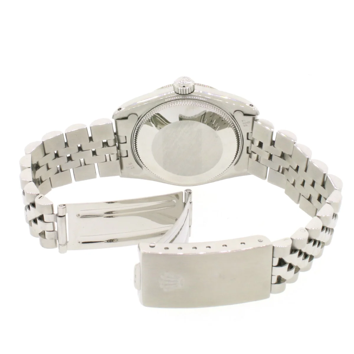 Rolex SS Midsize 31mm White Roman Dial 18K/SS White gold Fluted Bezel Jubilee 68274 - Image 7